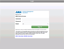 Tablet Screenshot of access.amanet.org